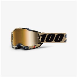 100%, MX brýle Accuri 2 Goggle TARMAC - zlaté zrcadlové sklo, barva CAMOUFLAGE 