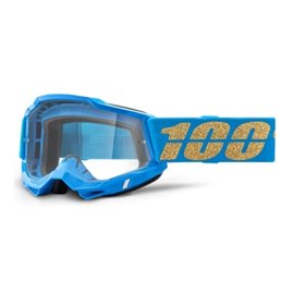 100%, MX brýle Accuri 2 Goggle WATERLOO, barva modrá/zlatá, čiré sklo