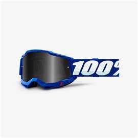 100%, MX brýle Accuri 2 SAND Goggle BLUE - kouřové sklo, barva modrá/bílá 