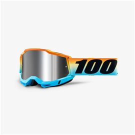 100%, MX brýle Accuri 2 Sunset - barva modrá/oranžová/černá, stříbrné zrcadlové sklo