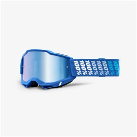 100%, MX brýle Accuri 2 Yarger - barva modrá/bílá, modré zrcadlové sklo