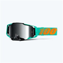 100%, MX brýle Armega CLARK, barva zelená, stříbrné zrcadlové sklo