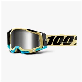 100%, MX brýle Racecraft 2 Goggle AIRBLAST - stříbrné zrcadlové sklo, barva bronzová