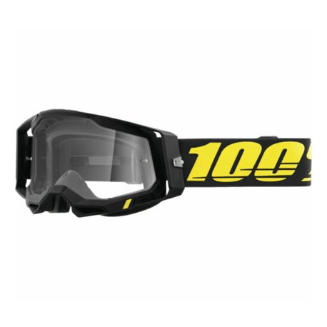 100%, MX brýle Racecraft 2 Goggle ARBIS - čiré sklo, barva černá/žlutá, čiré sklo