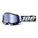 100%, MX brýle Racecraft 2 Goggle CONCORDIA - modré zrcadlové sklo, barva granátová/bílá 