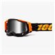 100%, MX brýle Racecraft 2 Goggle COSTUME 2 - stříbrné zrcadlové sklo, barva černá/oranžová