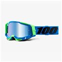 100%, MX brýle Racecraft 2 Goggle FREMONT - modré zrcadlové sklo, barva modrá/zelená 