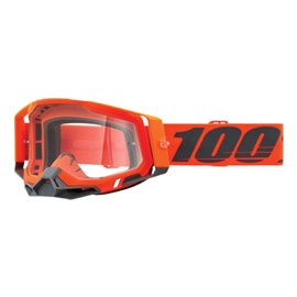 100%, MX brýle Racecraft 2 Goggle KERV - čiré sklo, barva oranžová/černá 