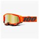 100%, MX brýle Racecraft 2 Goggle KERV - zlaté zrcadlové sklo, barva oranžová fluo