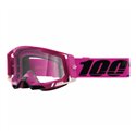 100%, MX brýle Racecraft 2 Goggle MAHO - čiré sklo, barva růžová/černá, čiré sklo