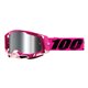 100%, MX brýle Racecraft 2 Goggle MAHO - SILVER FLASH LENS, barva růžová/černá 