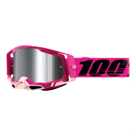 100%, MX brýle Racecraft 2 Goggle MAHO - SILVER FLASH LENS, barva růžová/černá 