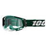 100%, MX brýle Racecraft 2 Goggle MILORI - čiré sklo, barva zelená/bílá/černá 
