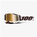 100%, MX brýle Racecraft 2 Snowbird - barva černá/bílá, zlaté zrcadlové sklo