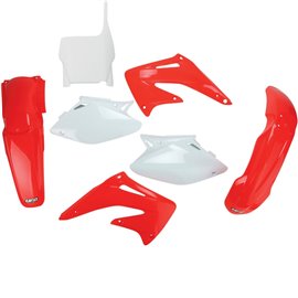 UFO, sada plastů, Honda CRF 450 R '04 barva OEM (červená/bílá) (HO107E999)