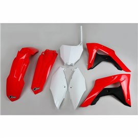 UFO, sada plastů, Honda CRF 450RX '17-18 barva OEM ( bílá/červená )