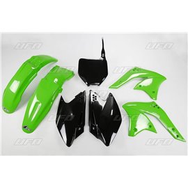 UFO, sada plastů, Kawasaki KXF 250 '08 barva OEM (zelená/černá)