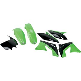 UFO, sada plastů, Kawasaki KXF 250 '10-'11 barva OEM (zelená/černá)