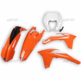 UFO, sada plastů, KTM EXC/EXCF '12-'13 barva OEM (bílá/oranžová)