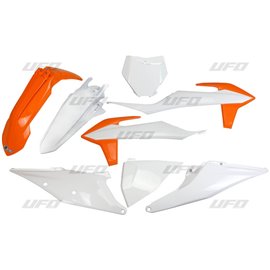 UFO, sada plastů, KTM SX/SXF '19-'20 barva OEM (bílá/oranžová)
