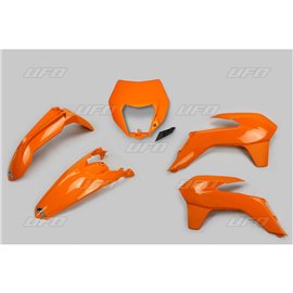 UFO, sada plastů, KTM EXC/EXCF '14-'16 oranžová barva (s rámečkem světla)