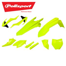 Polisport, sada plastů, KTM SX 125/150, SXF 250/350/450 16-18 žlutá barva FLUO
