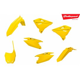 Polisport, sada plastů, RESTYLING Suzuki RM 125/250 `01-`08 NA RMZ 2019 žlutá barva RM01