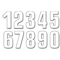 Blackbird, startovní čísla, 21cm X 11cm, rovné, bílá barva NR2 (3 ks.) - (výprodej)