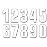Blackbird, startovní čísla, 21cm X 11cm, rovné, bílá barva NR2 (3 ks.) - (výprodej)