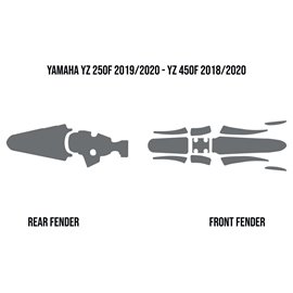Twin Air, polepy pod blatníky (proti zachycení bláta), Yamaha YZF 250 '19-22', YZF450 '18-21'' (Mud Deflector Foam)
