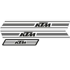 Tecnosel, sada polepů, KTM GS '74-'76, Replica OEM KTM, bílý podklad