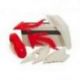 RACETECH KOMPLET PLASTIKÓW HONDA CRF 450X (08-17) KOLOR OEM BIAŁY CZERWONY