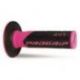 PROGRIP MANETKI PG801 OFF ROAD (22+25MM, DŁ.115MM) KOLOR RÓŻOWY FLUO/CZARNY (DWUSKŁADNIKOWE) (801-297)