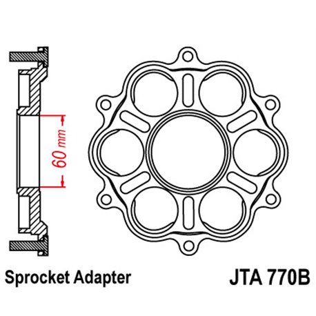 JT, adaptér rozety, Ducati PANIGALE/S/R 1199 '12-'15, 1299 '15-'16, MONSTER 1200 '14-'16