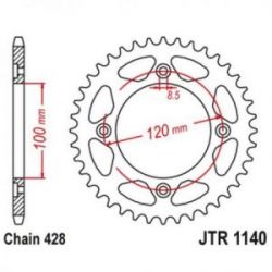 Renthal, rozeta Ultralight 289 44 duralová, černá barva, Honda CR/CRF (JTA210.44) (28944)