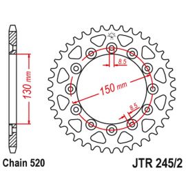 JT, rozeta 270 45 Yamaha WR 250R '08-'20 (JTR245/2.45)* (řetěz 520)