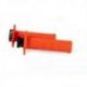 RACETECH 2022/04 MANETKI R20 LOCK-ON (22+25MM) KOLOR POMARAŃCZOWY NEON (HALF WAFFLE) + 8 ADAPTERÓW ROLGAZU