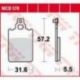 TRW LUCAS ZF KLOCKI HAMULCOWE KH116 ORGANIC APRILIA AF-1/ET/RS 50 '87-'94, BENELLI CHRONO 50 '92-'93, BETA CHRONO 50 '92-'93, SU