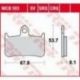 TRW LUCAS ZF KLOCKI HAMULCOWE KH187 SINTER TRACK HONDA CB 250F HORNET '96-'01, NTV 600 BROS/NT 650 HAWK '88-'90, NR 750 '92-, RV