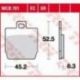 TRW LUCAS ZF KLOCKI HAMULCOWE KH268 ECO ORGANIC YAMAHA NS 50 AEROX '13-, YQ 50 AEROX '97-'12,PRZÓD, YAMAHA EW 50 SLIDER '00-'06,