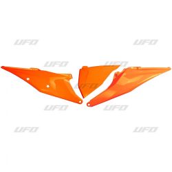 UFO, podsedlové tabulky, KTM SX/SXF '19-22, EXC/EXC-F 20-23, oranžová barva FLUO