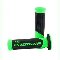 Progrip, gripy PG732 Road (22+25mm, dél.125mm), barva zelená fluo/černá (dvousměs.) (732-295) (PG732/10)