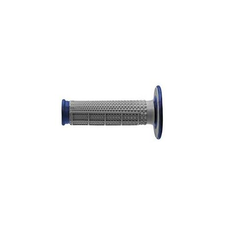 Renthal, gripy MX Dual Compound Tapered BLUE H/WAFF, (dvousměs.), barva šedá/modrá