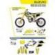 UFO 2022/06 KOMPLET PLASTIKÓW PLUS KOMPLET NAKLEJEK (OKLEIN) SUZUKI RMZ 250 '19-'22 AKAISHI KOLOR ŻÓŁTY