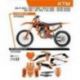 UFO 2022/06 KOMPLET NAKLEJEK (OKLEIN) KTM SX 125 '19-'22 STOKES KOLOR POMARAŃCZOWY