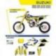 UFO 2022/06 KOMPLET NAKLEJEK (OKLEIN) SUZUKI RMZ 250 '19-'22 AKAISHI KOLOR ŻÓŁTY