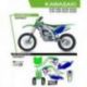 UFO 2022/06 KOMPLET NAKLEJEK (OKLEIN) KAWASAKI KXF 250 '21-'22 PATRIOT KOLOR OEM (ZIELONY/NIEBIESKI)