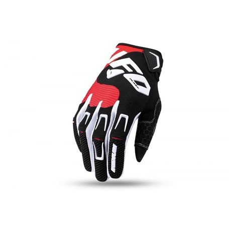 UFO (kolekce 2023), MX rukavice IRIDIUM, barva černá, - červená, velikost L