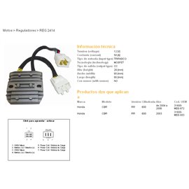 DZE, regulátor napětí, Honda CBR600 RR 03-06 MOSFET (50A) (31600-MEE-872, 31600-MEE-003) (ESR430 ESR436)