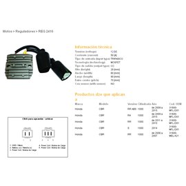 DZE, regulátor napětí, Honda CBR1000 RR 06-15 MOSFET (50A) (31600-MFL-D01, 31600-MEL-A21) (ESR680 ESR439)